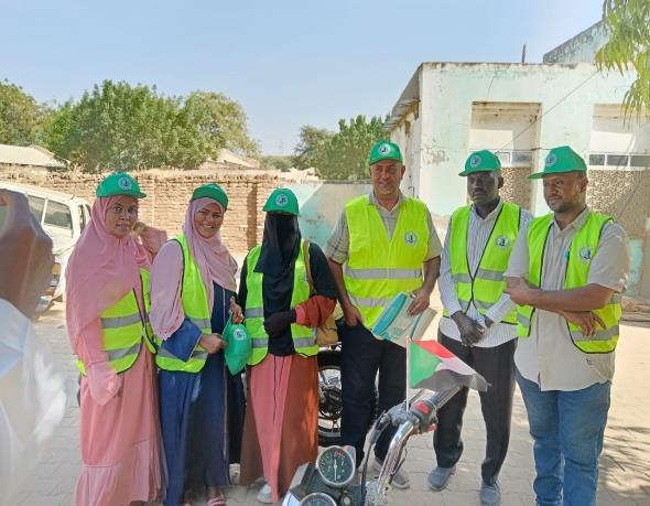Volunteers and community members